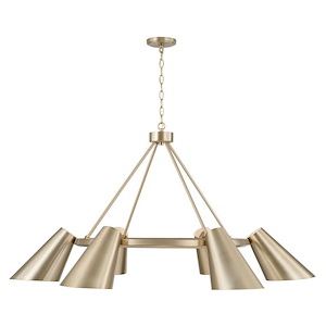 Leo - 6 Light Chandelier-25.5 Inch Tall and 48 Inch Wide - 1365278