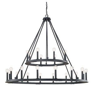 Pearson Chandelier 24 Light Black Iron Steel - 1221950