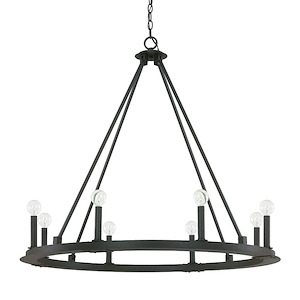Pearson Chandelier 8 Light Black Iron - 1221777