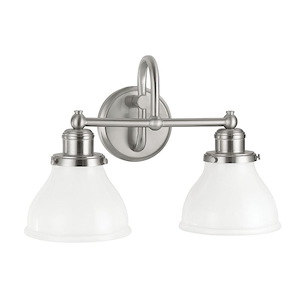 Baxter - 2 Light Urban/Industrial Bath Vanity Approved for Damp Locations - in Urban/Industrial style - 16.25 high by 11 wide - 990202