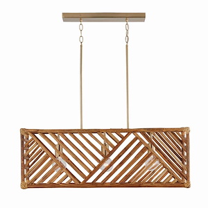 Soleil - 3 Light Island In Coastal Style-12.5 Inches Tall and 35.5 Inches Wide - 1287750