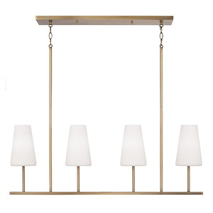 Averitt - 4 Light Linear Chandelier-19 Inch Tall and 42 Inch Wide - 1365317