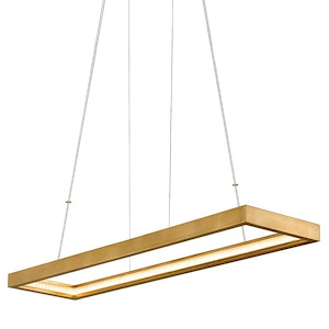 Jasmine - 96W 1 LED Linear Pendant In Geometric Style-2.5 Inches Tall and 14 Inches Wide - 1314734