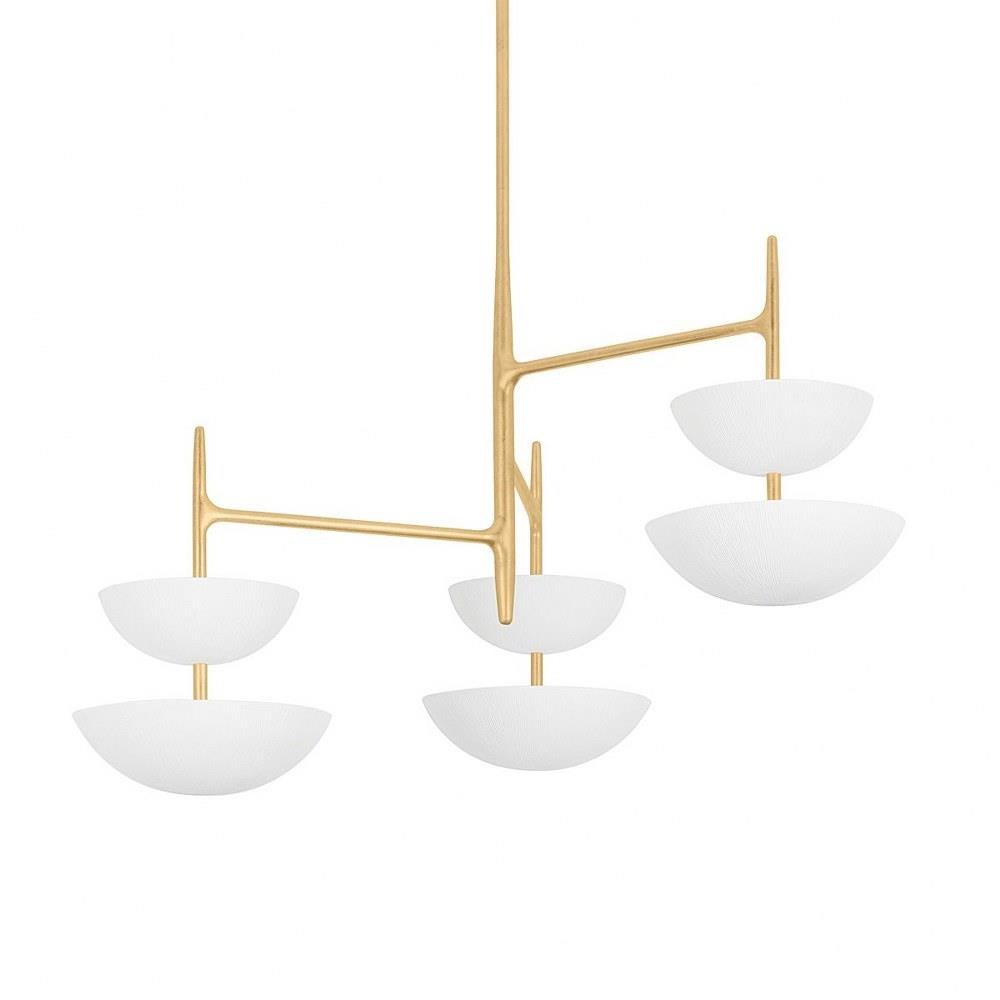 Corbett Lighting 477-42-VGL/GSW Evander - 27W 6 LED Chandelier-29.5 Inches Tall and 42 Inches Wide