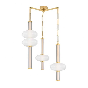 Corbin - 28W 3 LED Chandelier-36.75 Inches Tall and 36 Inches Wide - 1345500