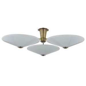 Cologne - 60W 3 LED Flush Mount-12 Inch Tall and 45.25 Inch Wide - 1371089
