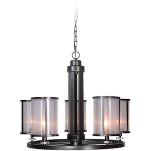 Danbury - 5 Light Chandelier-22.13 Inch Tall and 28.5 Inch Wide - 603364