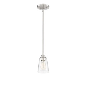 Grace - One Light Mini Pendant in Transitional Style - 5 inches wide by 7 inches high - 1215432