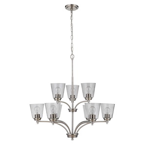 Tyler - Nine Light 2-Tier Chandelier in Transitional Style - 31.5 inches wide by 34 inches high - 921787