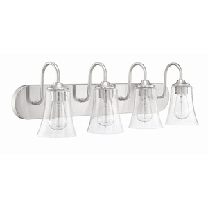Gwyneth 4 Light Traditional/Modern & Contemporary Bath Vanity in Traditional Style - 30 inches wide by 9.5 inches high - 921749
