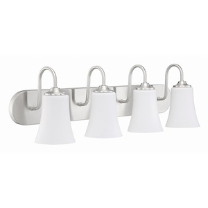 Gwyneth 4 Light Traditional/Modern & Contemporary Bath Vanity in Traditional Style - 30 inches wide by 9.5 inches high - 1215886
