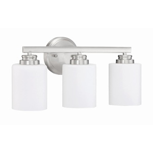 Bolden 3 Light Transitional/Modern & Contemporary Bath Vanity in Transitional Style - 18 inches wide by 8.5 inches high - 1215756
