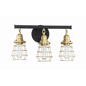 Thatcher - 3 Light Cage Bath Vanity In Transitional/Modern and Contemporary Style-11 Inches Tall and 19 Inches Wide - 921781