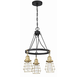 Thatcher - 3 Light Cage Down Chandelier In Transitional/Modern and Contemporary Style-21.5 Inches Tall and 18 Inches Wide - 921782