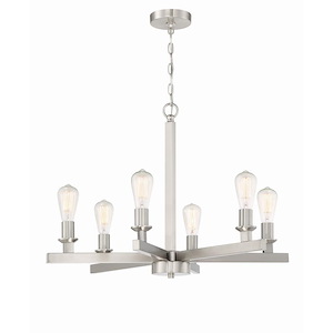 Chicago - Six Light Chandelier in Transitional Style - 30 inches wide by 21.75 inches high - 990829