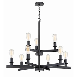Chicago - Nine Light Chandelier in Transitional Style - 34 inches wide by 28.5 inches high - 990826