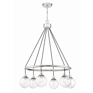 Que - Six Light Chandelier in Transitional Style - 28.5 inches wide by 36 inches high - 990899