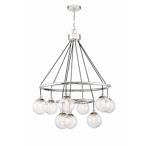 Que - 9 Light Chandelier-38 Inch Tall and 31.25 Inch Wide - 990896