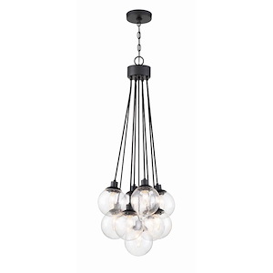 Que - Nine Light Pendant in Transitional Style - 16.25 inches wide by 39.75 inches high - 990897