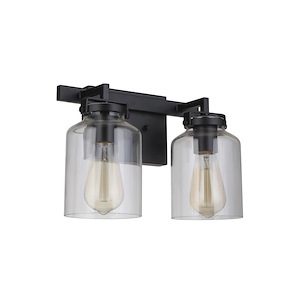 Foxwood 2 Light Transitional Bath Vanity Approved for Damp Locations - 12.88 inches wide by 9.5 inches high - 990871