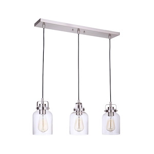 Foxwood - Three Light Linear Pendant - 4.88 inches wide by 7.87 inches high - 990868