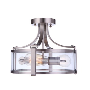 Elliot 3 Light Semi Flush Mount 10.5 Inch Tall and 13 Inch Wide - 1116853