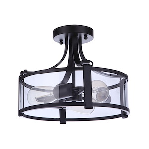 Elliot 3 Light Semi Flush Mount 10.5 Inch Tall and 13 Inch Wide - 1116853