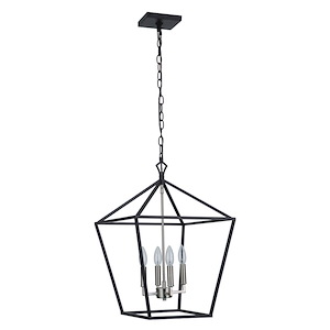Flynt II - 4 Light Foyer In Transitional Style-23.38 Inches Tall and 16 Inche Wide - 1116879