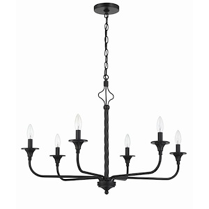 Jolenne - 6 Light Chandelier In Traditional Style-22.99 Inches Tall and 31.97 Inches Wide - 1274859
