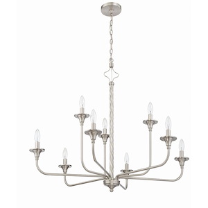Jolenne - 9 Light 2-Tier Chandelier In Traditional Style-31.5 Inches Tall and 35.04 Inches Wide - 1274861