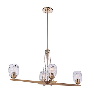 Guiding Star - 4 Light Linear Chandelier In Traditional Style-16.38 Inches Tall and 14.38 Inches Wide - 1274870