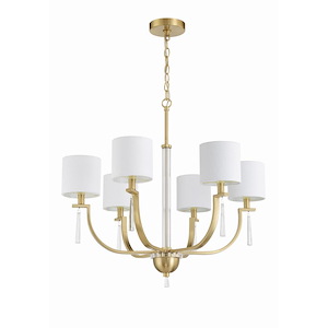 Fortuna - 6 Light Chandelier In Traditional Style-26 Inches Tall and 28 Inches Wide - 1324911
