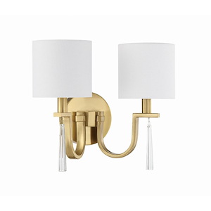 Fortuna - 2 Light Wall Sconce In Traditional Style-11 Inches Tall and 12.75 Inches Wide - 1324933
