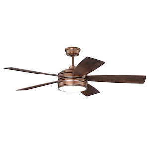 Braxton - Ceiling Fan with Light Kit in Transitional Style - 52 inches wide by 15.07 inches high - 665574