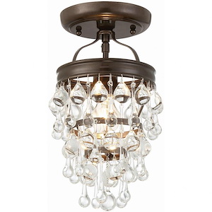 Calypso - 1 Light Semi-Flush Mount in Traditional and Contemporary Style - 7.25 Inches Wide by 13 Inches High - 430175