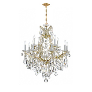 Maria Theresa - Twelve Light Chandelier in Traditional and Contemporary Style - 28 Inches Wide by 32 Inches High - 406392