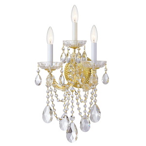 Maria Theresa - Three Light Wall Sconce in Classic Style - 11 Inches Wide by 22.5 Inches High - 406387
