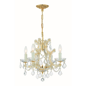 Maria Theresa - Four Light Mini Chandelier in Classic Style - 16.5 Inches Wide by 15 Inches High - 406400