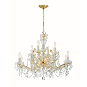 Maria Theresa - Twelve Light 2-Tier Chandelier in Classic Style - 29 Inches Wide by 25.5 Inches High - 406448