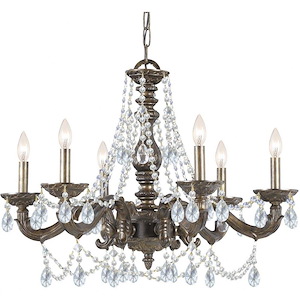 Paris Market - Six Light Chandelier in Traditional and Contemporary Style - 28 Inches Wide by 22 Inches High - 406513
