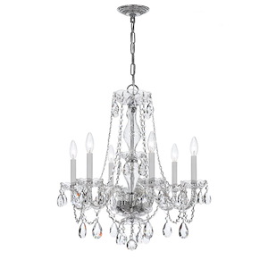 Crystal - Six Light Chandelier in Classic Style - 23 Inches Wide by 25 Inches High - 1083661