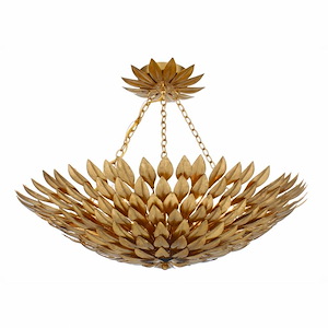Broche - Six Light Semi-Flush Mount in Traditional and Contemporary Style - 24.5 Inches Wide by 11 Inches High - 430232