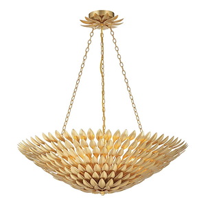 Broche - Eight Light Large Chandelier in Traditional and Contemporary Style - 30 Inches Wide by 12 Inches High - 430231