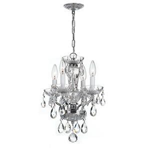 Traditional Crystal - 15 Inch 4 Light Chandelier - 1112905