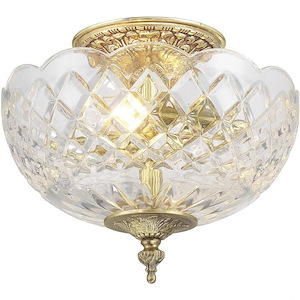 Richmond - 2 Light Ceiling Mount Brass In Traditional And Contemporary Style - 12 Inches Wide By 11 Inches High - 1209037