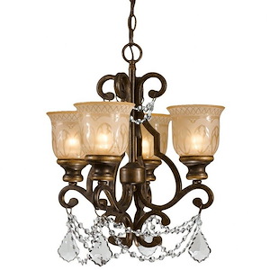 Norwalk - Four Light Mini Chandelier in Classic Style - 17 Inches Wide by 21 Inches High - 406798