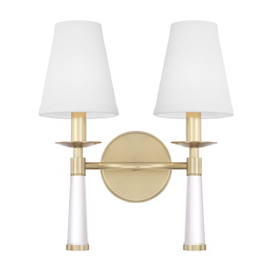 Baxter - Two Light Wall Sconce in Traditional and Contemporary Style - 12 Inches Wide by 15 Inches High - 478098
