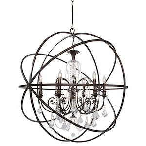Solaris - Six Light Chandelier in Traditional and Contemporary Style - 40 Inches Wide by 42 Inches High - 406823