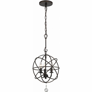 Solaris - Three Light Chandelier in Minimalist Style - 12.5 Inches Wide by 16.5 Inches High - 241439