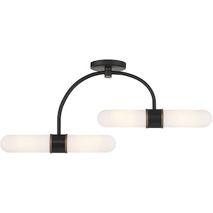 Capsule - 24W 4 LED Semi-Flush Mount-14.5 Inch Tall and 34.25 Inch Wide - 1364696